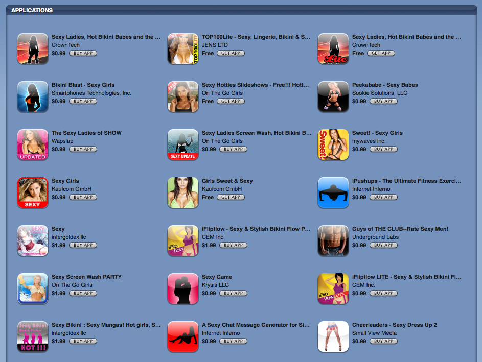 Lots Of Sexy Apps In Itunes App Store Im Knight